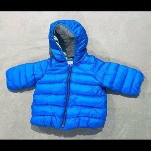 Baby GAP Blue Puffer Coat (Like New) SIZE 6-12 Months